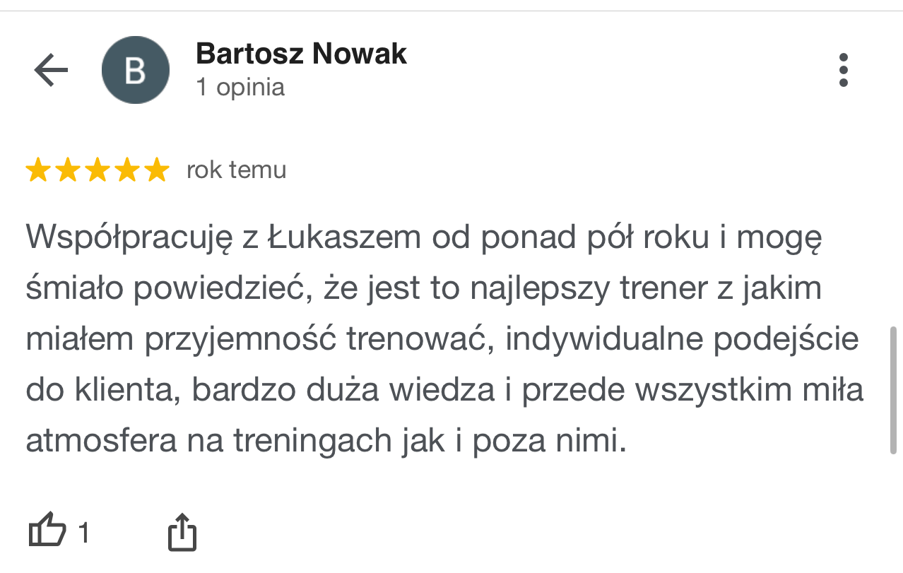 Bartosz Nowak (Opinia Google)