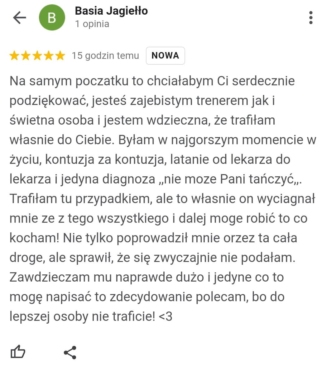 Basia Jagiełło (Opinia Google)