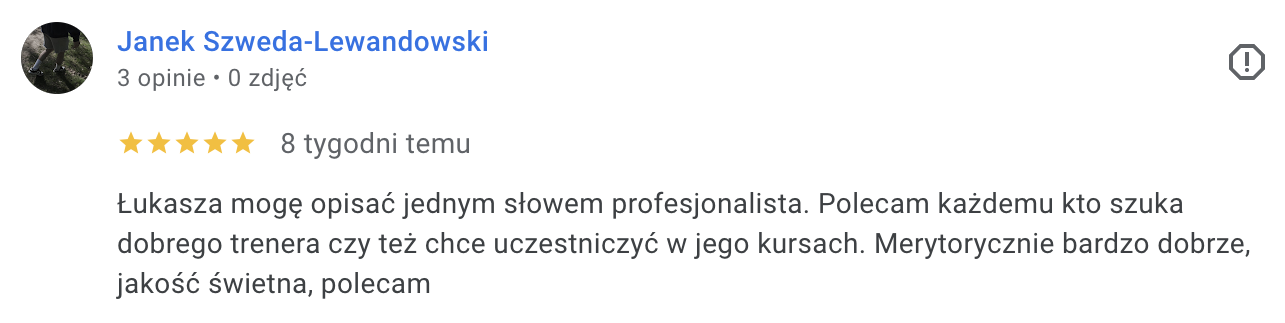 Jan Szweda-Lewandowski (Opinia Google)