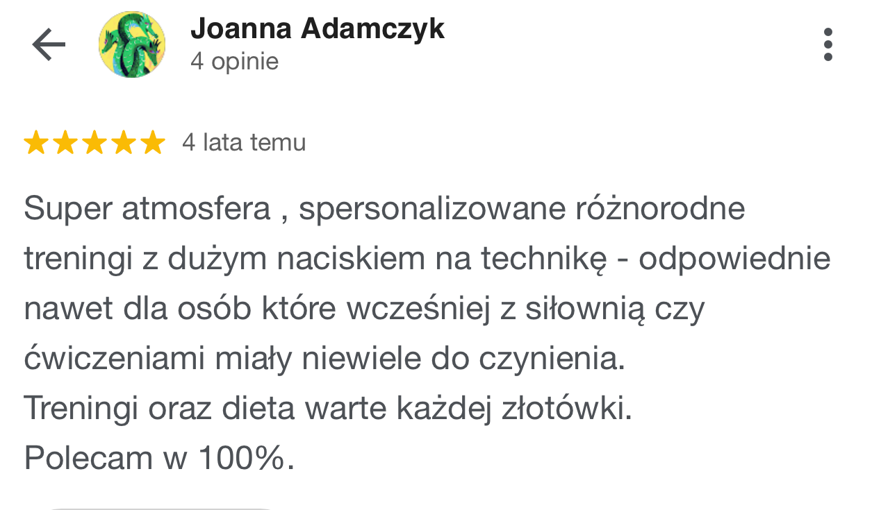 Joanna Adamczyk (Opinia Google)
