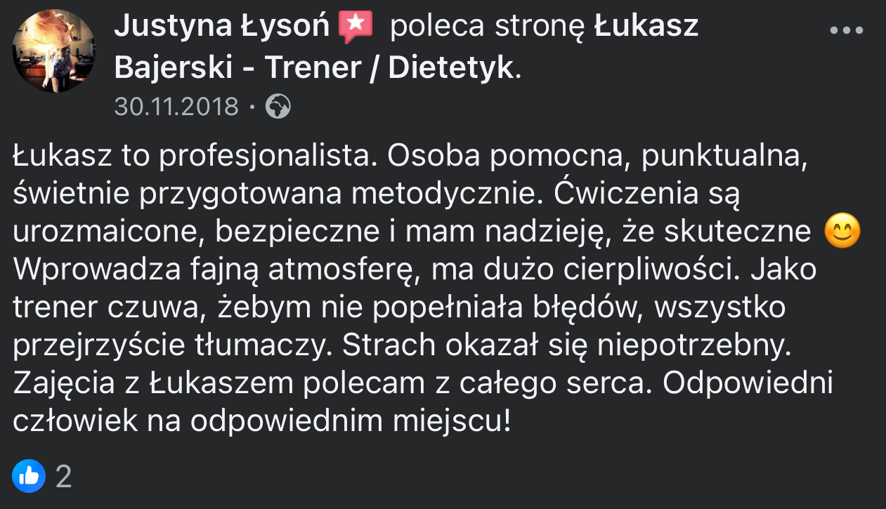 Justyna Łysoń (Opinia Facebook)-kopia