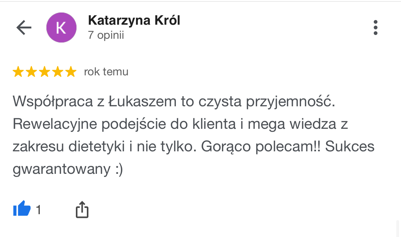 Katarzyna Król (Opinia Google)