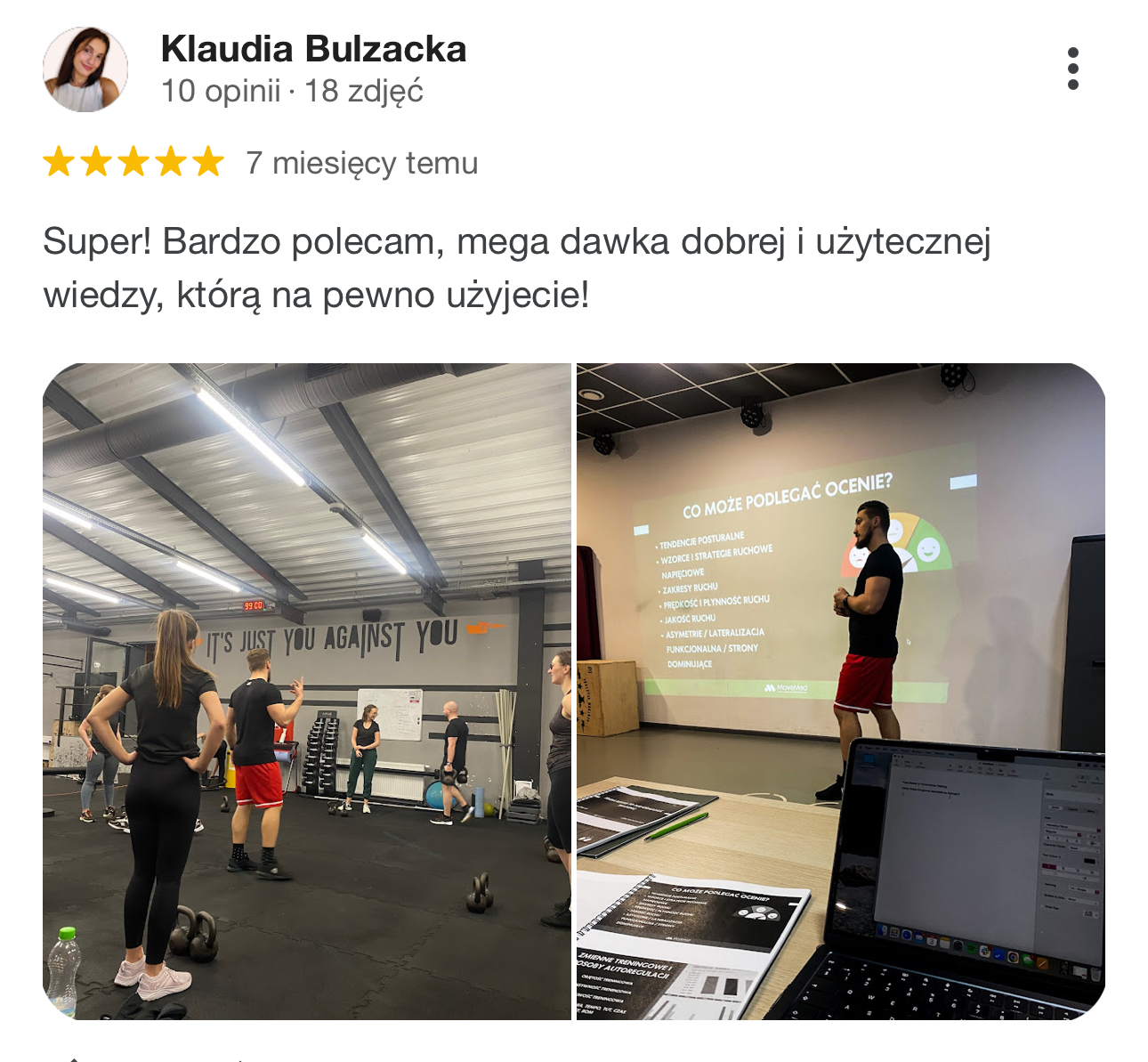 Klaudia Bulzacka (Opinia google 2)