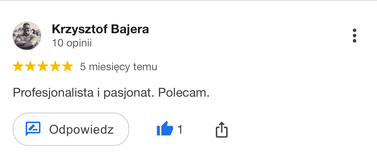 Krzysiek Bajera (Opinie Google)
