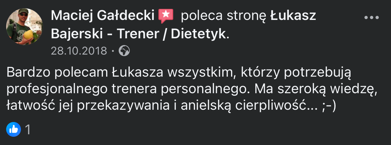 Maciej Gałdecki (Opinia Facebook)