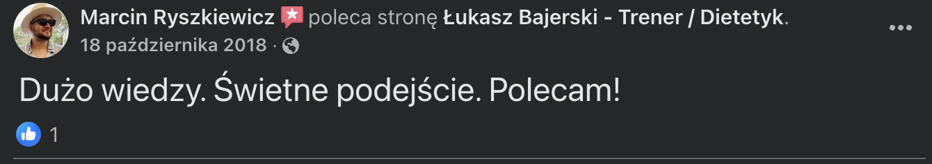 Marcin Ryszkiewicz (Opinia Facebook)