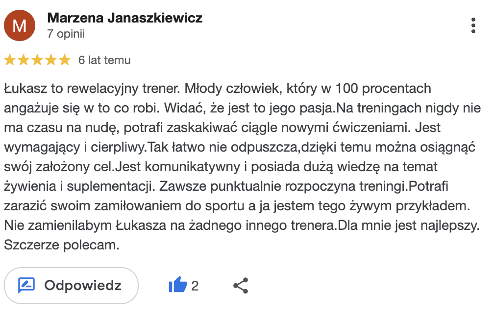 Marzena Janaszkiewicz (Opinie Google)