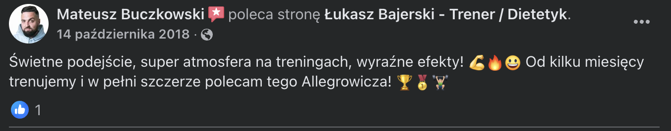 Mateusz Buczkowski (Opinia Facebook)