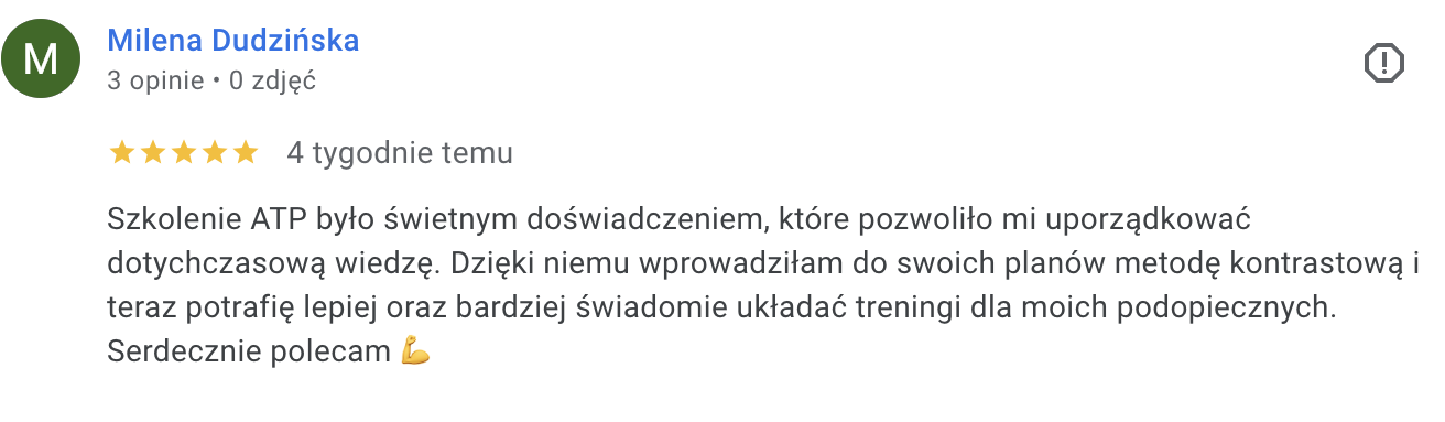 Milena Dudzińska (Opinia Google)