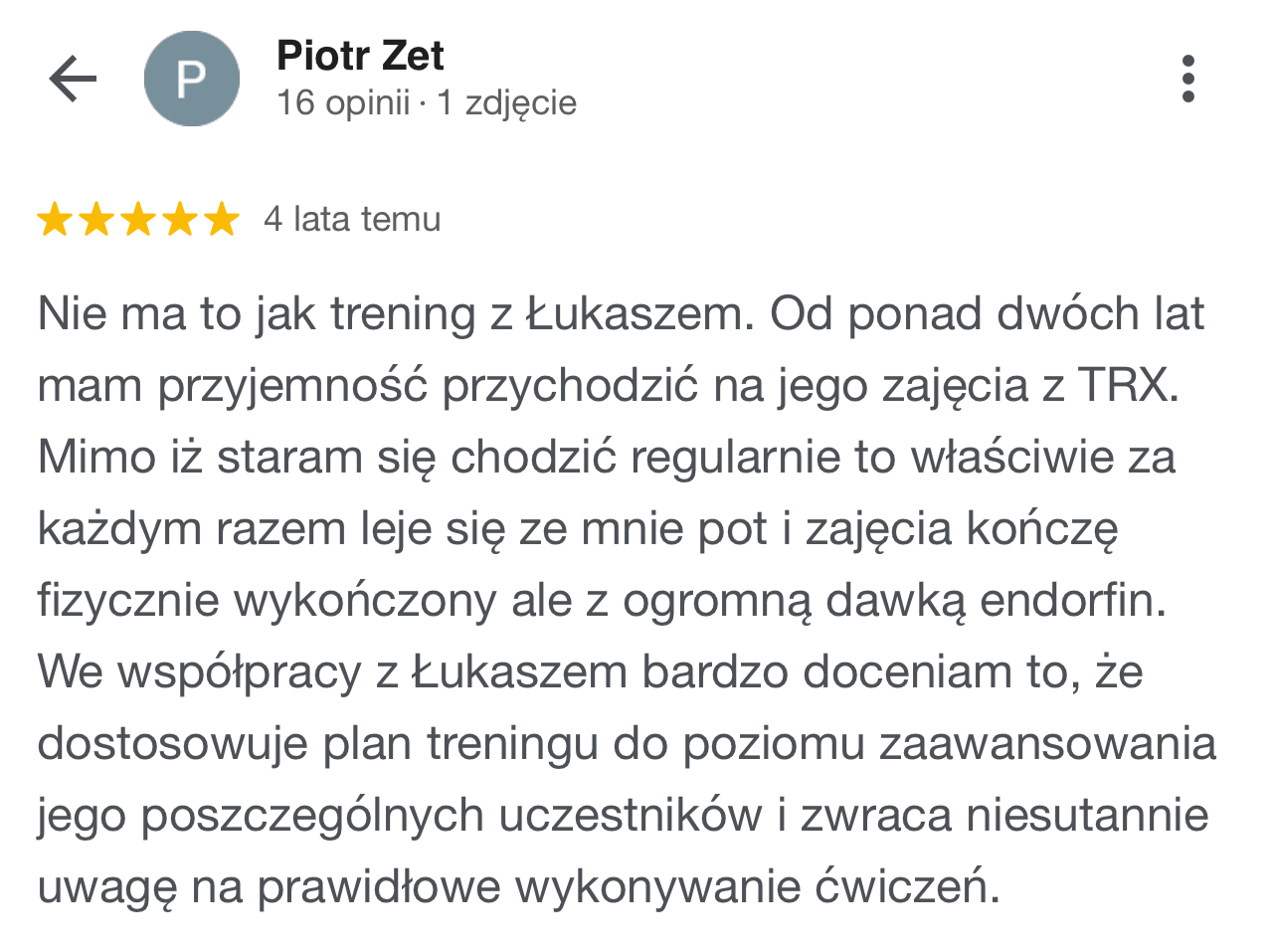 Piotr Zet (Opinie Google)