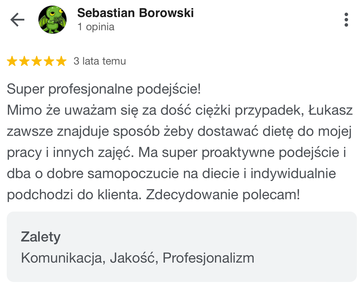 Sebastian Borowski (Opinia Google)