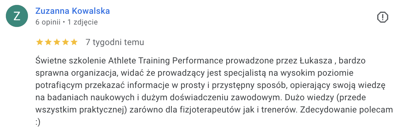 Zuzanna Kowalska (Opinia Google)